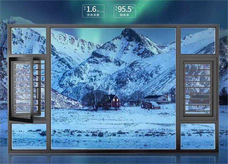low U value aluminum windows
