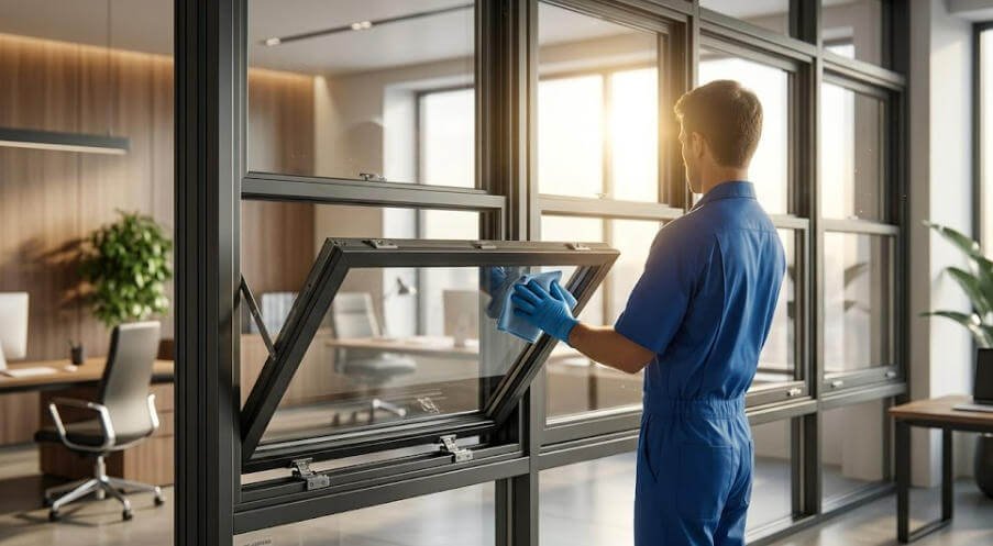 How to clean double hung windows